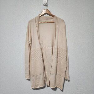 Lululemon Cardigan Long Sleeve Cream Color Everyday Wear Comfy Size 8/10 Large